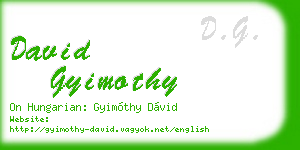 david gyimothy business card