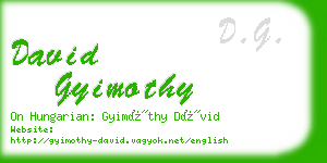 david gyimothy business card
